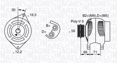 MAGNETI MARELLI 063533250590 -  Генератор